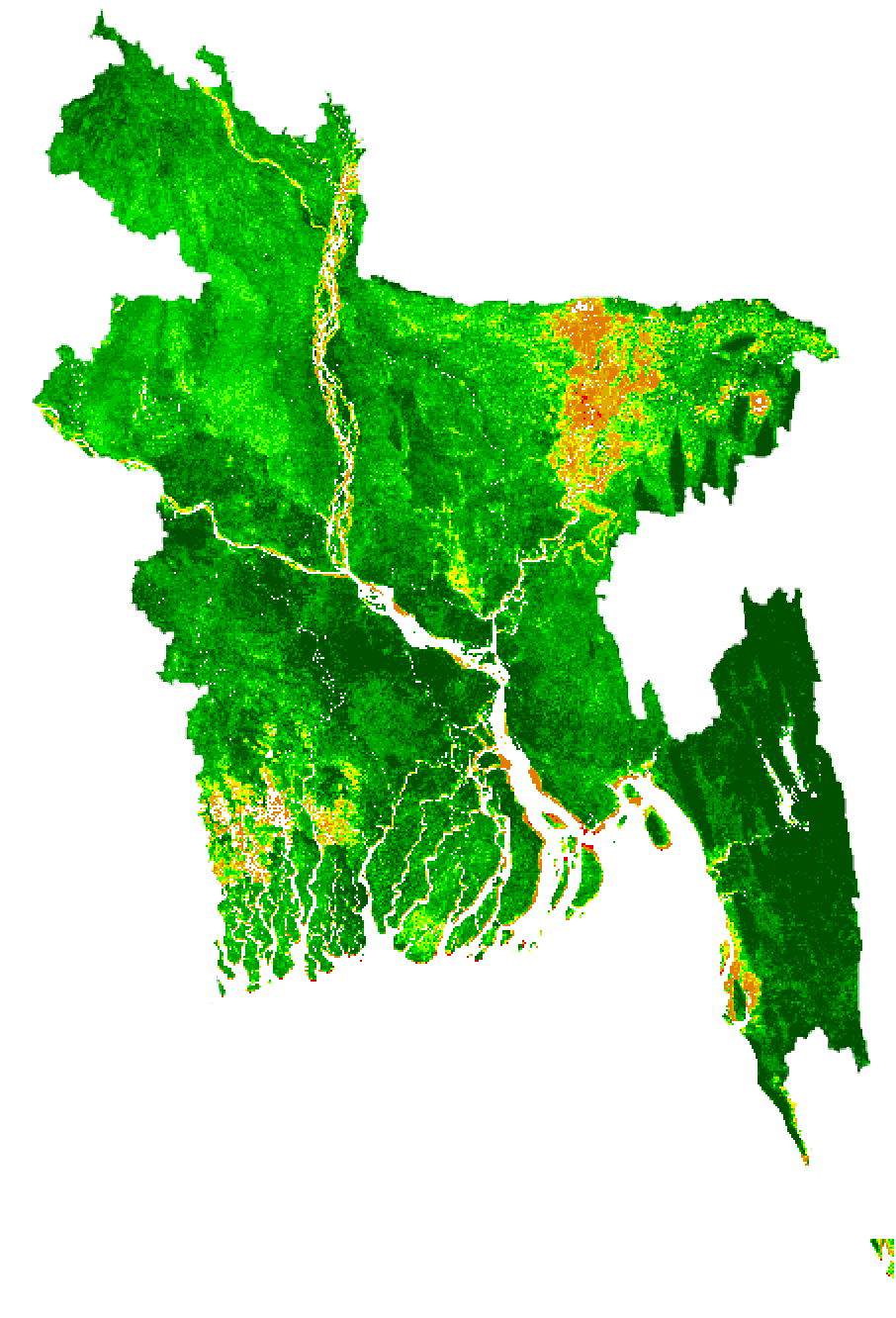 Bangladesh Agro Meteorological Information Service BAMIS   Ndvi 2019 25 